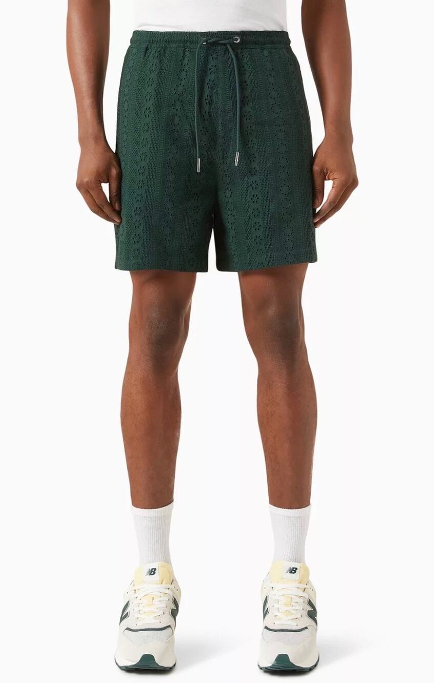 KITH Belmont Cotton Eyelet Shorts in Stadium Size Medium